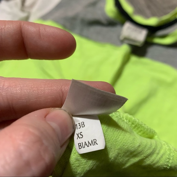 PINK Victoria’s Secret Neon Green 3/4 long sleeve Shirt; XS - Picture 8 of 12